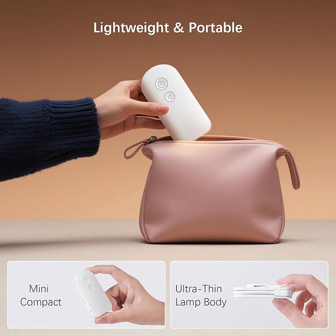 Portable LED Reading Lights, Eye Caring 3 Color Temperatures and Dimming Brightness Book Lights, Lightweight USB Rechargeable Clip-On Lamp for Book Lovers Night Reading (Black)