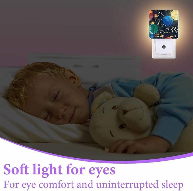 Boho Sun Moon Night Light,Plug-in Night Lights with Dusk-to-Dawn Sensor for Bedroom,Bathroom and Living Room Sleep Friendly lamp 0.5w