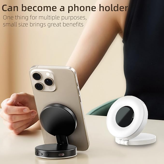 Magnetic Selfie Light for iPhone, Portable LED Ring Light Compatible with Magsafe for Selfie, Video, Vlog, Photography, TikTok, Facetime, Zoom Call, Live Streaming - 1 Pack