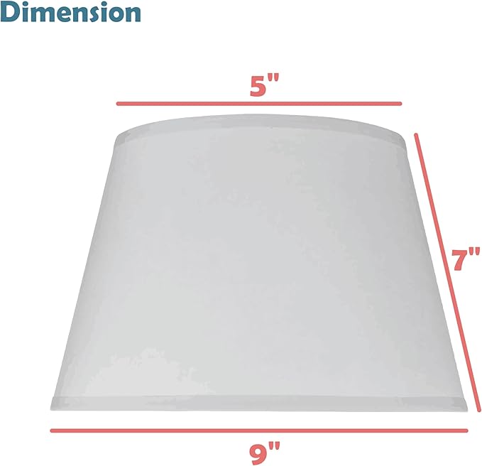 Aspen Creative 56502, Empire Uno Lamp Shade in Mushroom Pleated Classic Blue, 5" Top x 9" Bottom x 7" Slant Height, Slip 33mm