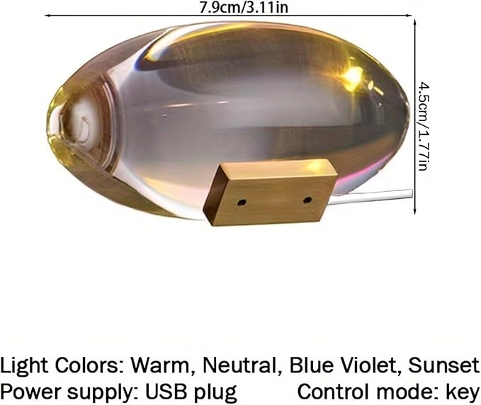 Angel Eye Projection Night Light – Adjustable Color Crystal Sunset Lamp, Decorative Table Décor for Creating a Stunning Crystal Atmosphere in Bedrooms and Living Room Gatherings