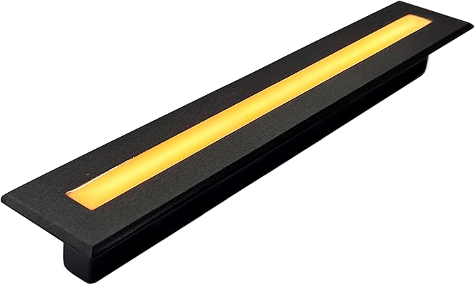 LUMENGY Deck Liner LED Light 0.5x9 Inch, 2700K Warm White, 12V Low Voltage, IP67 Waterproof, for Wood and Composite Decks and Patios, Brown