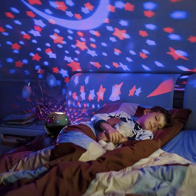 Star Projector Night Lights for Kids, Birthday Gifts for 1-4-6-14 Year Old Girl Boy Kids Bedroom, Glow in The Dark Stars Moon for Child Asleep Peacefully