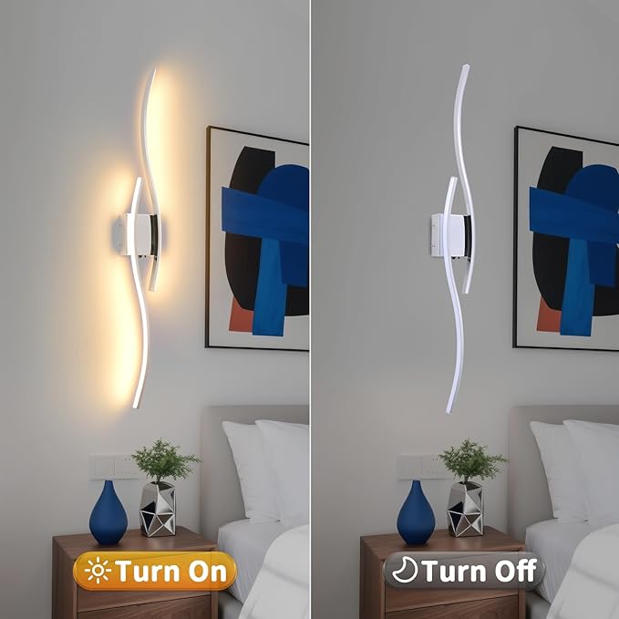 Battery Powered Wall Sconces Set of 2, Chrome 39" LED Dimmable Wall Sconce with Remote Control/Timer/Memory, USB Rechargeable Wall Lights for Living Room, Bedroom, Hallway Wireless scones Lighting