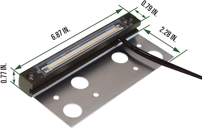 GKOLED UL Listed LED Hardscape Light, Retaining Wall Lights, 6.8 Inch Integrated 2700K LED Chips, Step Paver Wall Light, Solid Powder Coated Die-cast Aluminum Housing, 4W Low Voltage 12V AC/DC, 1 Pack
