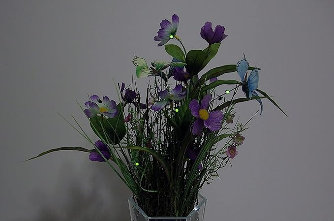 Glow Pack (Battery Powered) Floral Centerpiece Firefly, Lightning Bug, Fairy Lights. Patented to Mimic Real Fireflies: 8 Green LEDs