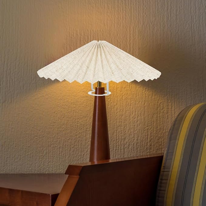 Pleated Fabric Lamp Shade Cover for Pendant and Table Lamps Modern Decorative Light Accessory Umbrella Shape Easy to Install Versatile Home Decor