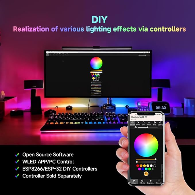 BTF-LIGHTING SK6812(Similar WS2812B) RGBW RGB+Natural White(4000K) Individually Addressable DC12V 16.4FT 60LED/m 4 Color in 1 Light Dream LED Strip IP68 White PCB(No Adapter or Controller)