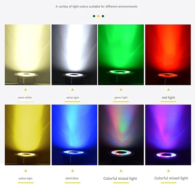 Submersible LED Fountain Light - Color Changing Underwater Spotlight, 12V/24V Stainless Steel, IP68 Waterproof