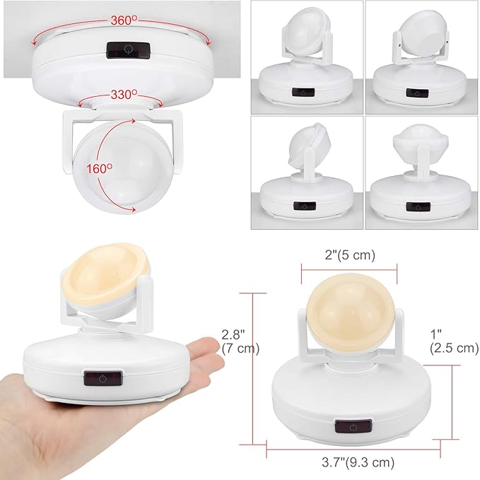 BIGMONAT Wireless Accent Light Battery Operated, Dimmable Spotlight with Remote and Timer, Color Changing Up Lighting for Wall Picture Painting, Stick on RGB Puck Light for Artwork Plant Tree