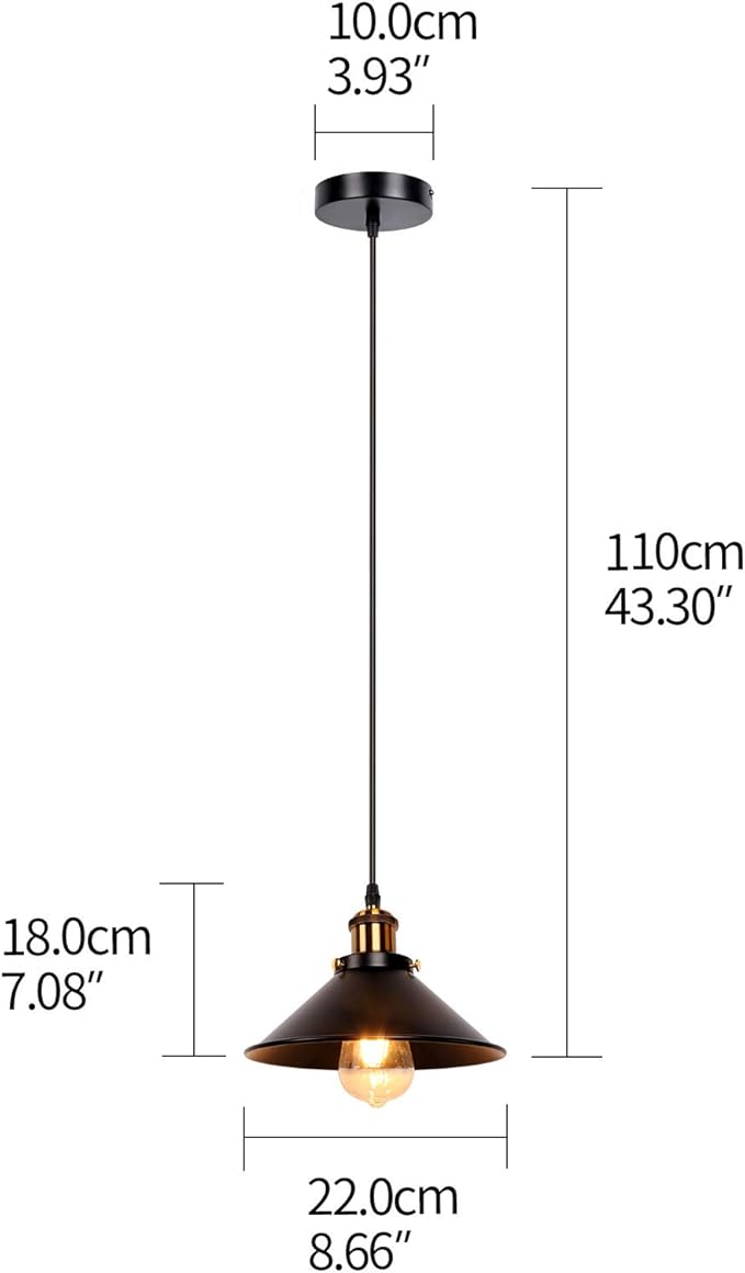 Newrays Industrial Retro Black Iron Kitchen Restaurant Bar Balcony Hanging Pendant Light (3 Pack)