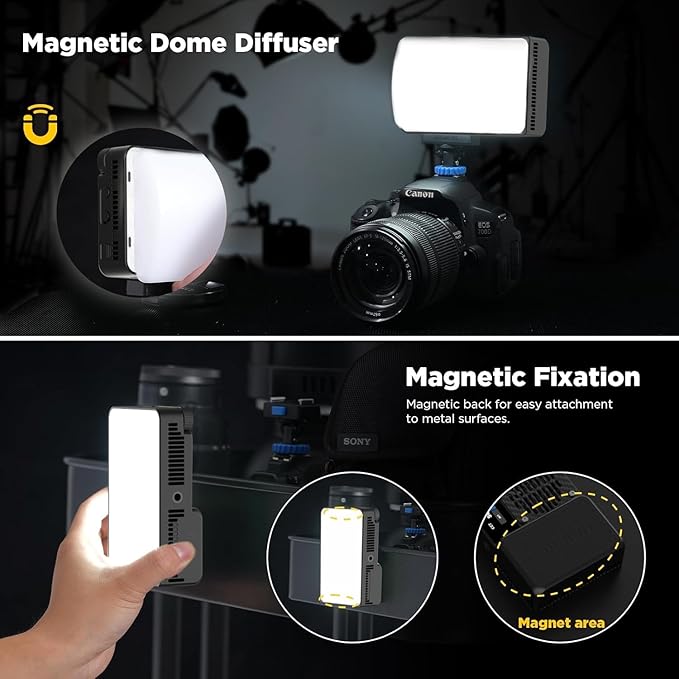 Amaran Ace 25c RGB Video Light,25W On Camera Pocket Video Light CCT 2300k-10000k, 5,908 lux @ 0.5m Illumination,with Rechargeable Battery and PD Charging (Charcoal)