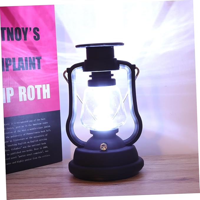 Solar Retro Horse Lamp USB Rechargeable Led Camping Lantern Solar-Powered Outdoor Light Hand-Powered Generator
