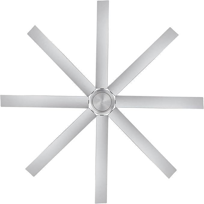 WAC Lighting Mocha XL 8 Blades Aluminum Smart Ceiling Fan in Brushed Nickel
