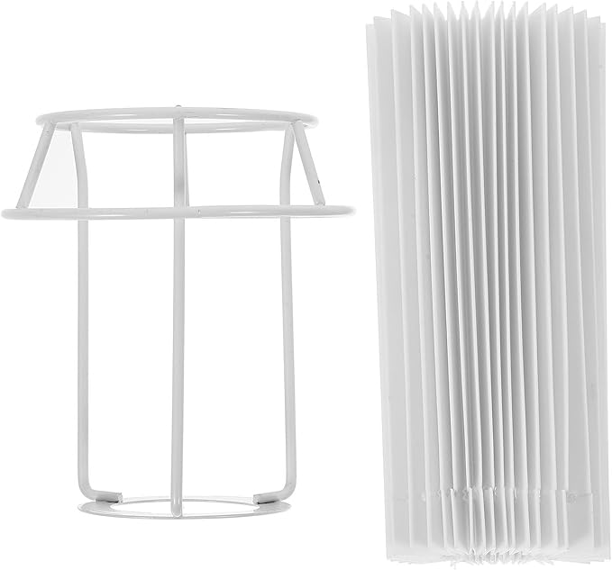 Pleated Lamp Shade for E27 Table and Floor Lamps Accordion Light Cover Softens Bright Light for Bedroom Living Room Study Decoration 9.84X9.84X6.3 Inches