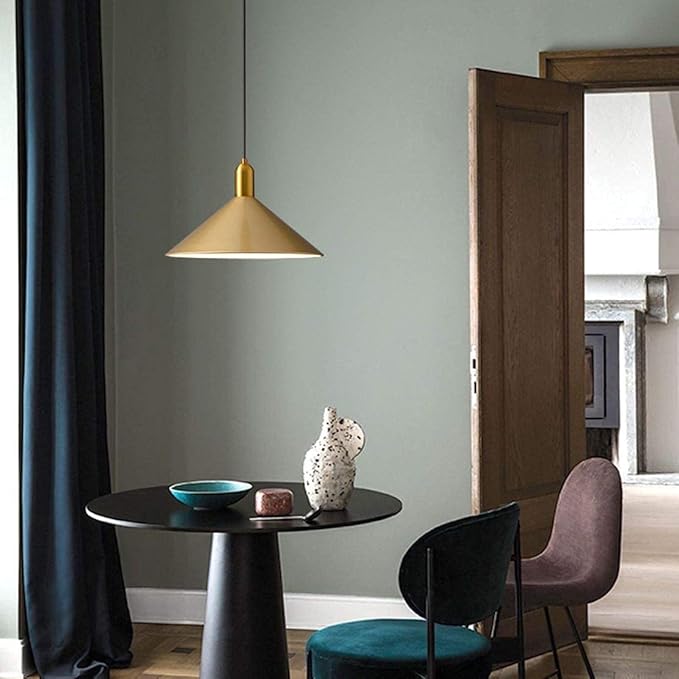 KCO Lighting Mid Century Modern Dome Pendant Light Gold and Black Barn Pendant Light Brass Cone Ceiling Pendant Light Fixture Farmhouse Kitchen Island Lighting (Gold)