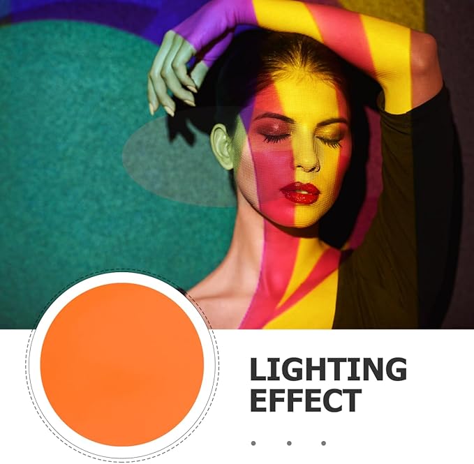 Sunset Ambient Light Film 2.59X2.59 Inch Color Filter Sheet for Led Sunset Lamp Photography Studio and Outdoor Mood Lighting with Multiple Colors 10 Pack