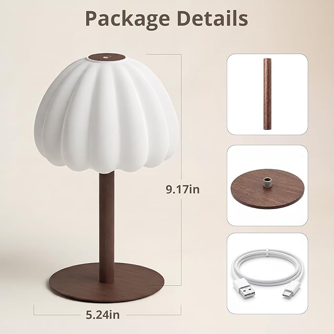 Hifree Rechargeable Waterproof Shower Lamp, IP65 Cordless Touch Dimmable Small Light for Inside Shower, 4500mAh Battery Operated Color Changing Water Proof Table Lamp for Bathroom, Bedroom, Outdoor
