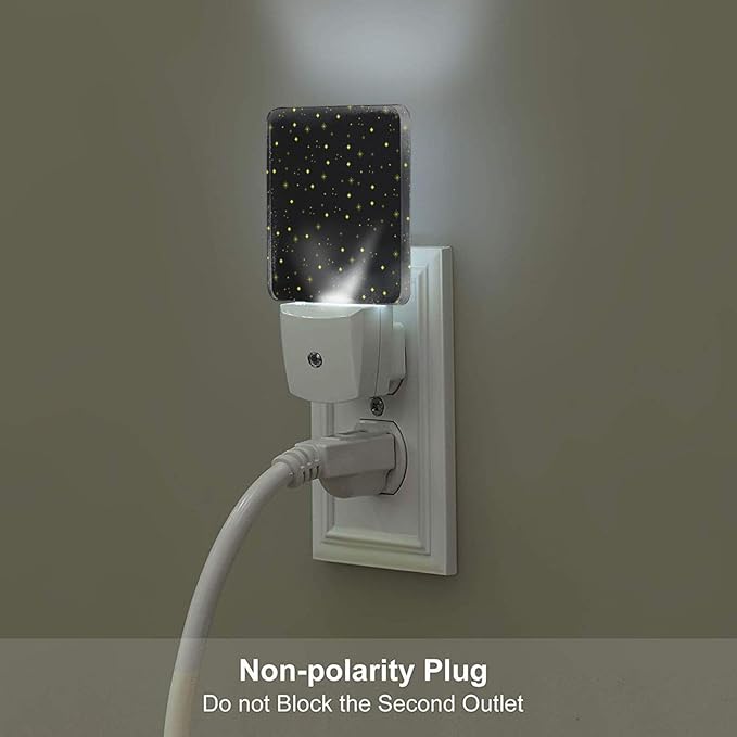 Shining Stars Night Light,Plug-in Night Lights with Dusk-to-Dawn Sensor for Stairway,Hallway,Bedroom Sleep Friendly Ideal for Women/Girls/Boys Gift,0.5w