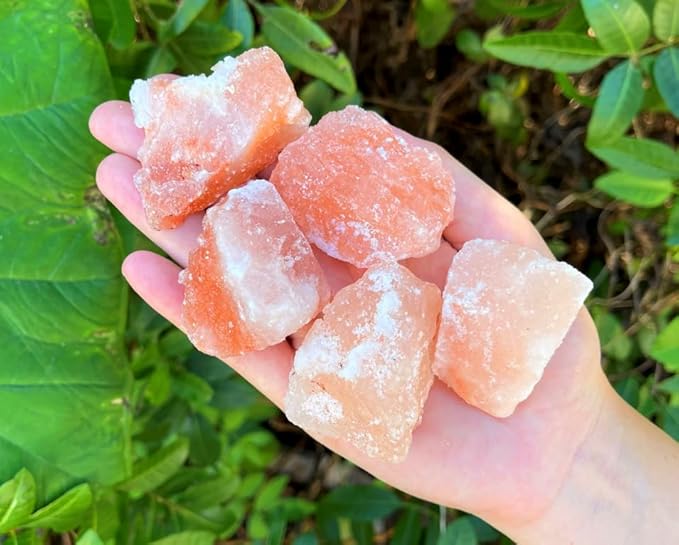 Zenkeeper 1 Lb Large Raw Himalayan Salt Crystal Rough Himalayan Quartz Natural Orange Salt Stone Crystal Stone Mineral Specimen Gemstone Healing Crystals and Stones