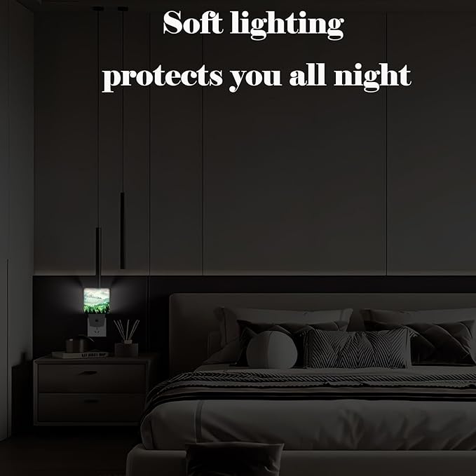 Mountain Forest Landscape Painting Night Light,Plug Into Wall Decor for Stairway,Hallway,Kitchen,Dusk to Dawn Sensor Nightlights for Boys/Girls/Women/Men Room Gifts