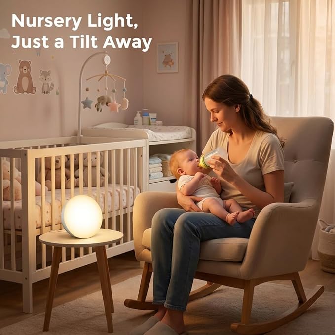 Gravity Sensor Cordless Table Lamp - 2700K Warm Light Rechargeable 2200mAh Battery Operated, Portable Mini Night Light for Nursery/Camping,No Button Tilt to Light, Bedroom/Outdoor/Gift