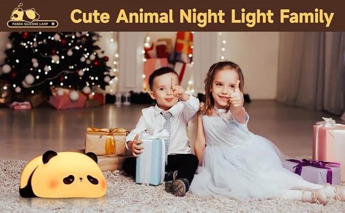 Cute Duck Lamp,Fun Lying Flat Duck/Chicken/Pig/Rabbit/Panda Night Light,LED Squishy Animal Novelty Lamp,Toddler Baby Night Light for Kids,Nursery Touch Kawaii Lamp Room/House Décor