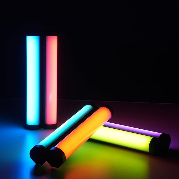 Nanlite PavoTube II 6CP LED Light Tube–RGB, Adjustable Color & Brightness,High CRI 95+ for Professional Photography, Video, and Live Streaming,Portable, Dimmable, Compact Design for Content Creators