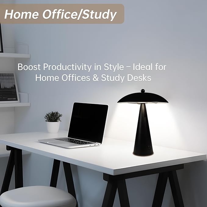 Mushroom Table Lamps Modern Table Lamp with 3 Color Temperatures 3000/4000/5000K,Dimmable Nightstand Lamp Desk Lamp for Living Room,Bedroom,Kid's Room,Office