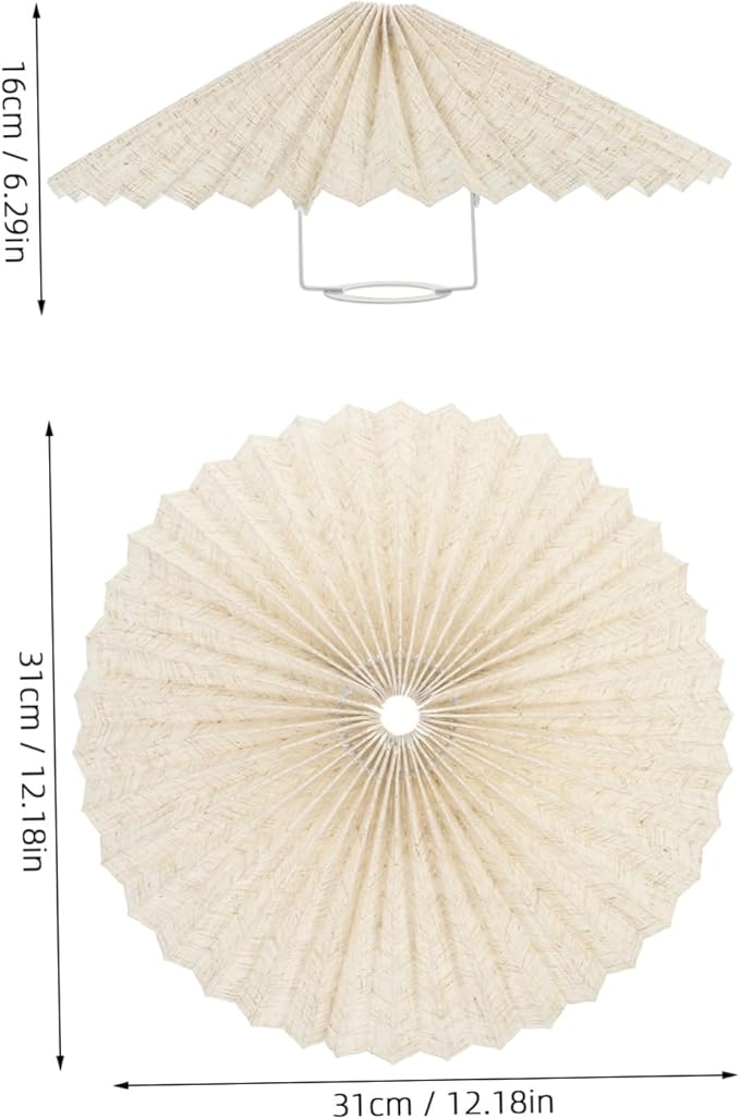 Umbrella Shaped Fabric Pleated Lampshade for Table Lamps and Floor Lamps Compatible Lightweight and Easy to Install Softens Light for Gentle Ambiance