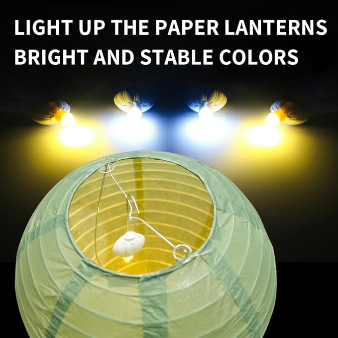 24PCS Mini Led Lights, Led Balloons Light for Paper Lanterns, Easter Eggs, Birthday Party, Wedding, Halloween, Christmas Decoration, Last 36 Hours- Warm White