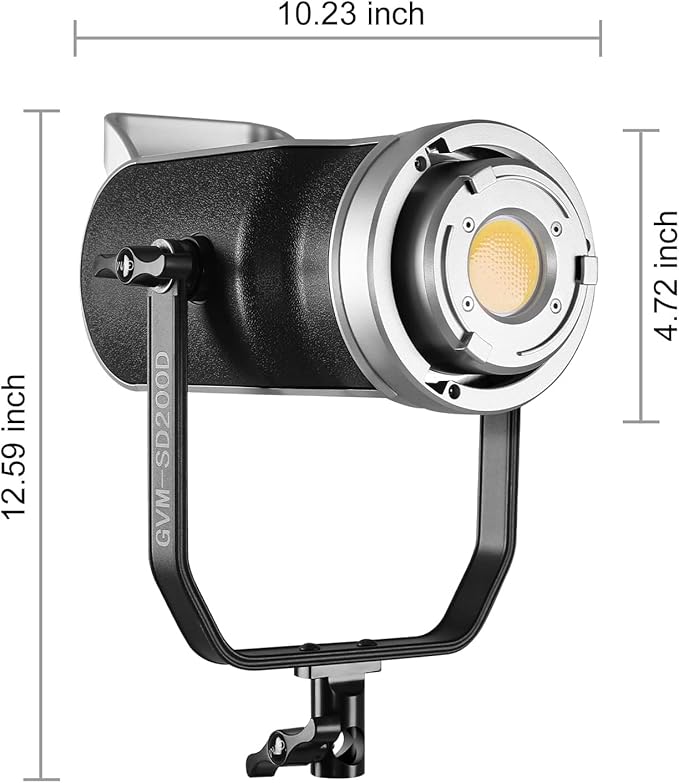 GVM 200W LED Video Light with Lantern Softbox, SD200D Photography Studio Lighting Kit with Bluetooth/DMX Control, 93000lux@0.5m 3200K-5600K Bi-Color Continuous Output Lighting for YouTube