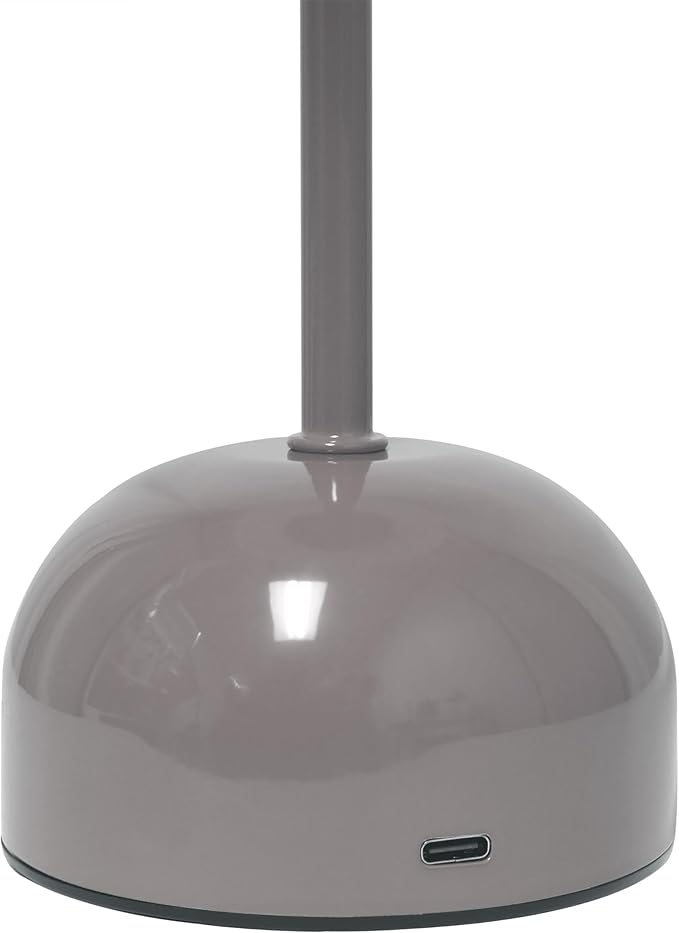 Simple Designs Mushroom Magic LED Table Lamp, Gray (LD1069-GRY)