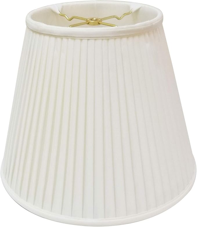 Royal Designs, Inc. Deep Empire Side Pleat Basic Lamp Shade, White, 9 x 16 x 12.25, BSO-728-16WH