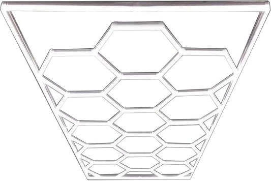 Car Detailing Led Garage Light,15 Hexagonal Grid Systems Led Shop Lights for Garage/ Workshop with White Border, IP54 2 Year Warranty AC 100-240V(15.88 fts x 7.98 fts )