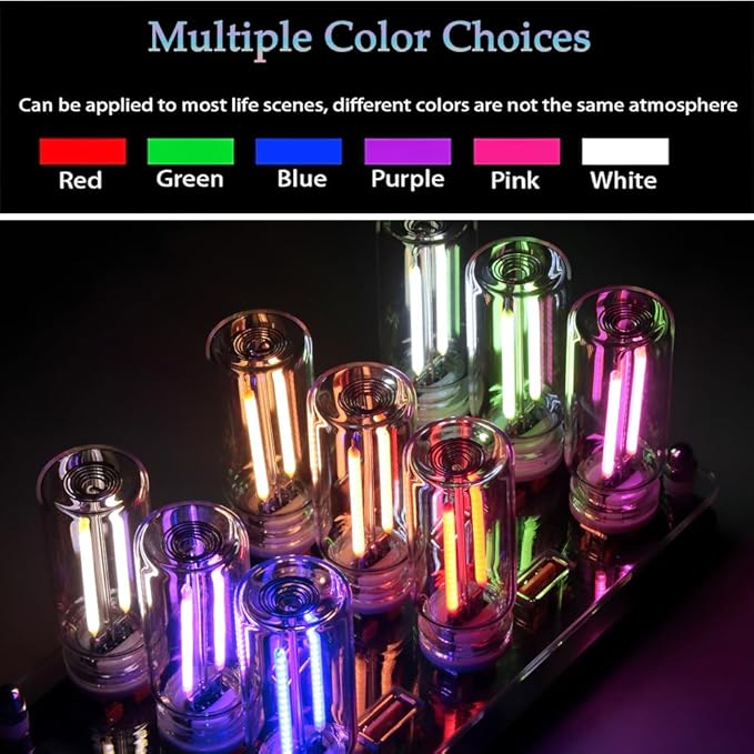 2 Pack Car LED Lights Interior, USB Light for Car Decor & Bedroom, Touch Dimmable Ambient Lighting, Mini Glass Bottle Night Light for Camping Gifts-White