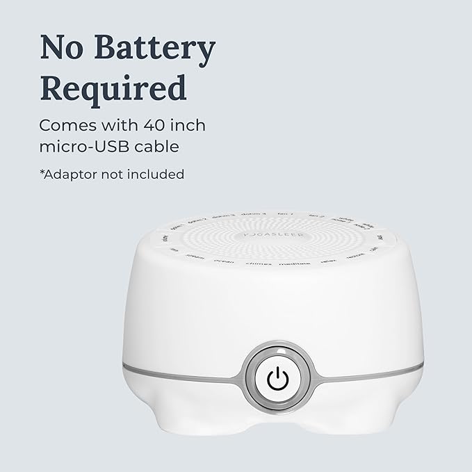 Yogasleep Whish White Noise Sound Machine, 16 Natural & Soothing Sounds, Volume Control for Baby & Adults, Get Office Privacy, Concentration, Sleep Aid, Compact for Easy Travel, Essentials for Nursery