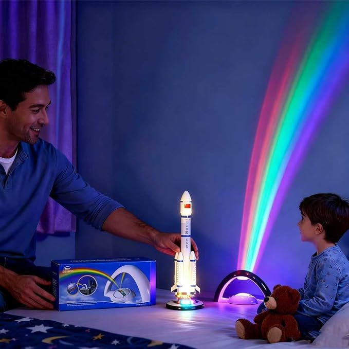 Rainbow Led Lights - USB Power Supply Rainbow Projector Night Light Projector for Bedroom and Children Gift