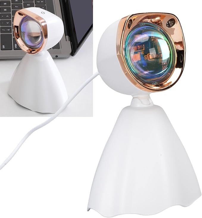 TOPINCN ABS Sunset Projection Lamp, Orange Mood Light, Twilight Glow Illuminators, Ambient Night Lighting for Bedroom Party Indoor Decoration, Selfie Background