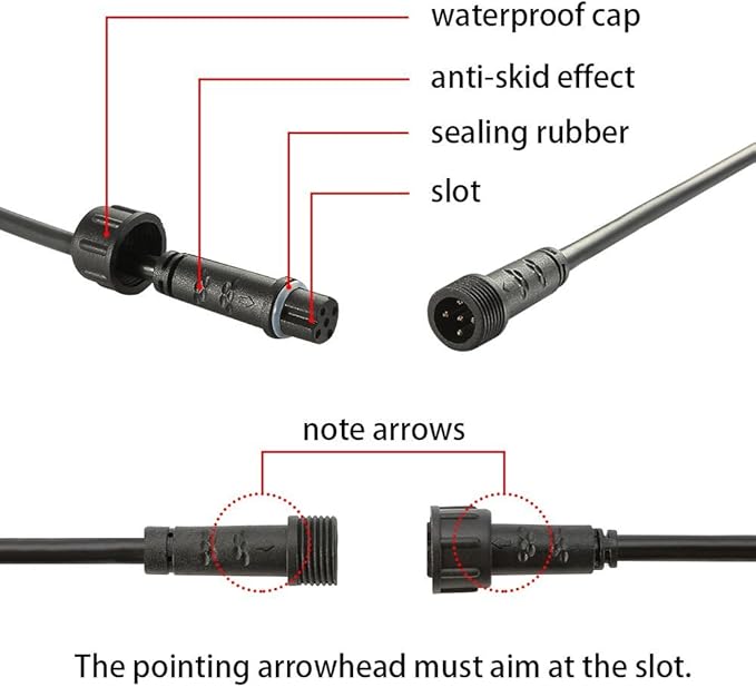 Pack of 5, FVTLED 3m 9.84ft 5Pin Extension Cable Wire with Male and Female Connectors at Both Ends only for FVTLED RGBW LED Deck Light