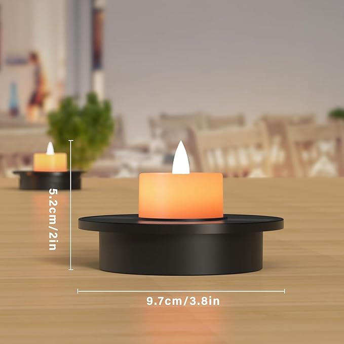 uuffoo Small Solar Floating Pool Lights 5-Pack, 2 Inch Solar-Powered Floating Candle Tealights for Pools, Pond, Garden & Patio, Auto On/Off, Flickering Ambiance for Outdoor Decor