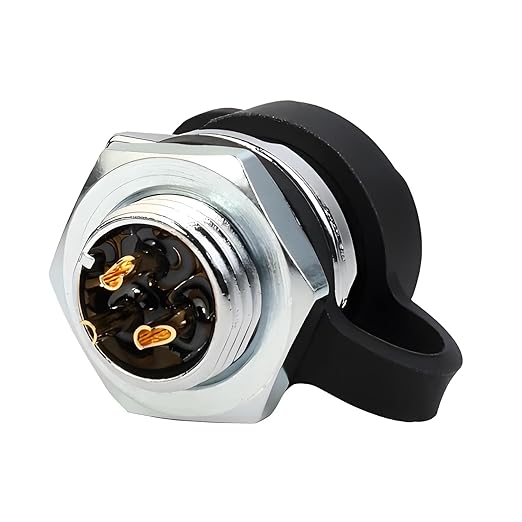CNLINKO LP-12 3 Pin Connector IP68 Waterproof Circular Electrical Plug for Outdoor Equipment Solar Industrial Machinery DC 12V Threaded Single Port Metal-Reinforced Kit (3-Pin)