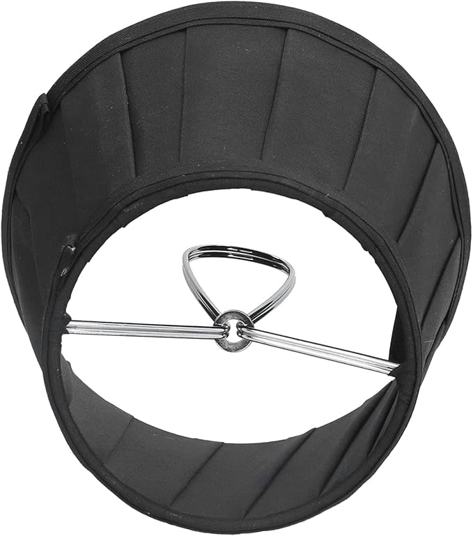 3Pcs Small Lamp Shade, E14 Clip on Lampshades Pleated Fabric Barrel Lamp Shades Replacement for Table and Floor Lamps, Pendant Light, Chandelier, Home Bedroom Hotel Decor, 3.3 x 4.7 x 4.3 inch (Black)