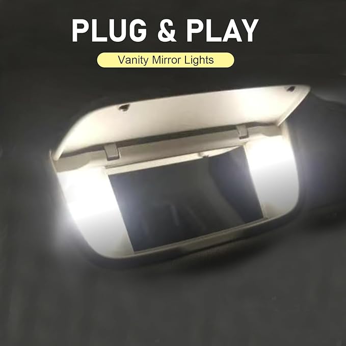 10 PCS Interior Car Lights, T6 5050 3SMD 28mm 12 V LED Bulb, Sun Visor Vanity Mirror Light, Universal for Most Cars, Trucks, SUVs (White)