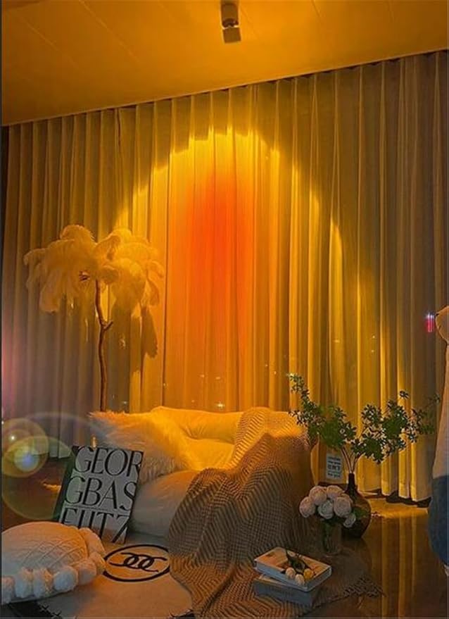 3-Pack Sunset Spotlight Led Down Lamp Interior Surface Mounted/recessed Ceiling Spot Lighting for Decoration Living Bedroom Hallway (White)