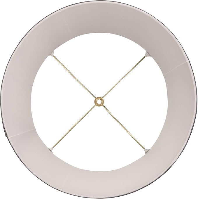 14" Top x 17" Bottom x 11" High x 11" Slant Lamp Shade Replacement Large Slate Gray Empire Round Modern Fabric Pleated Spider Harp Finial - Springcrest