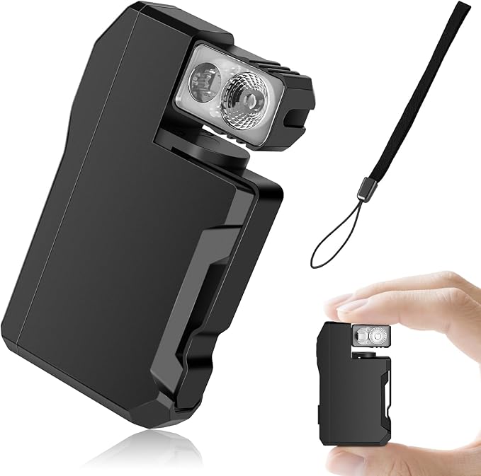 FLYSH G5 Rechargeable EDC Flashlight 400 Lumens, 180° Rotatable, Dual Light Flat Pocket Flashlight, Keychain Small Flashlight with Fast USB-C Charge & IPX6 Waterproof for Outdoor, Emergency, Repairs