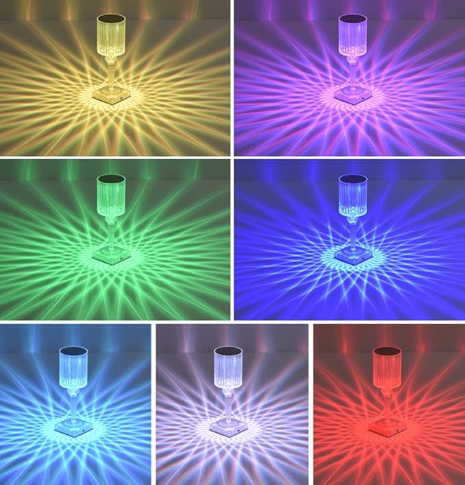 Crystal Lamp, Crystal Table Lamp Rose Crystal Lamp USB Diamond Table Lamp 16 Color Changing Touch Crystal Lamp (B)