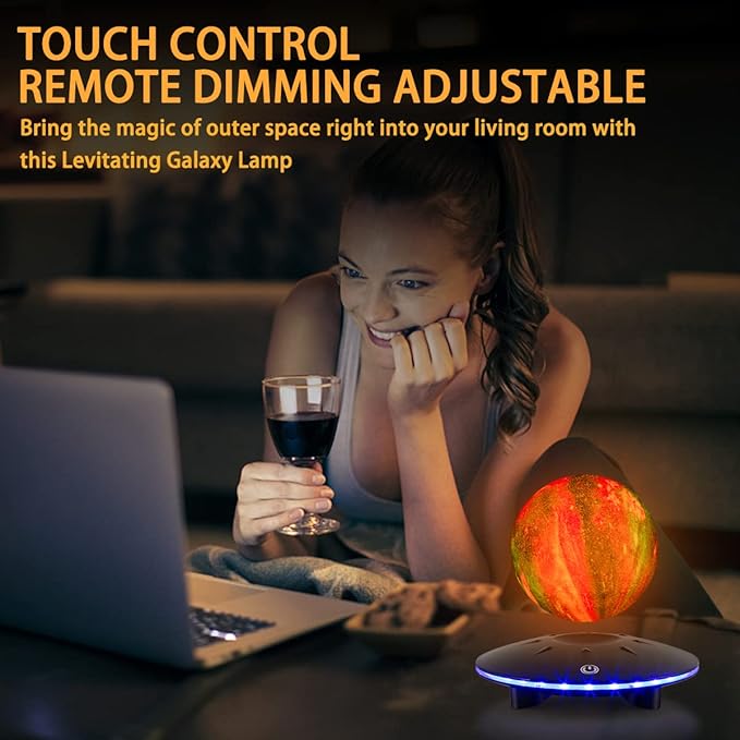 UVEHAS Levitating Moon Lamp - Floating and Spinning 3D Galaxy Moon Light Magnetic Levitation Moon Night Lights Has 16 Colors LED Lighting Modes for Home Decor, Creative Gifts for Kids