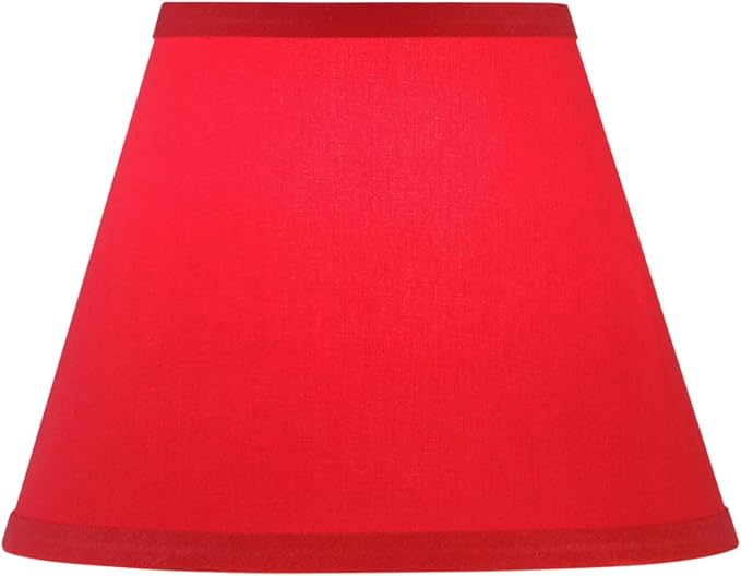 Aspen Creative 32431 Transitional Hardback Empire Shape Spider Construction Lamp Shade in Imperial Red, 9" wide (5" x 9" x 7")